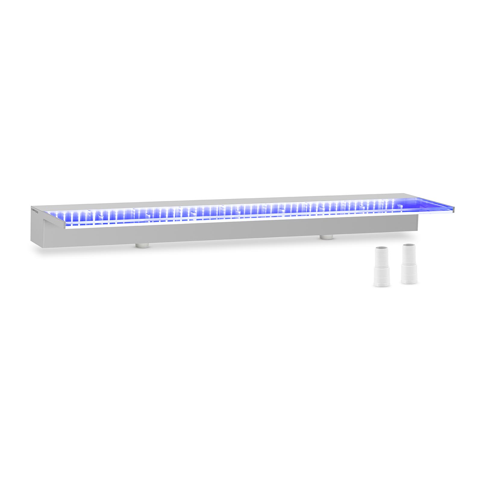 Vattenfall till pool - 90 cm - LED-belysning - Blå - Djupt vattenutlopp
